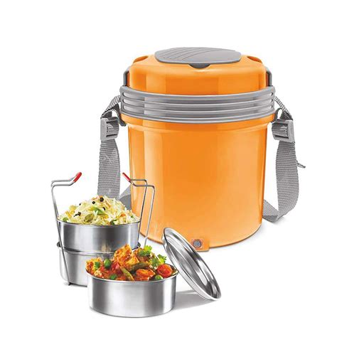 MILTON Electron Stainless Steel Tiffin Box Set, 360ml/158mm, 